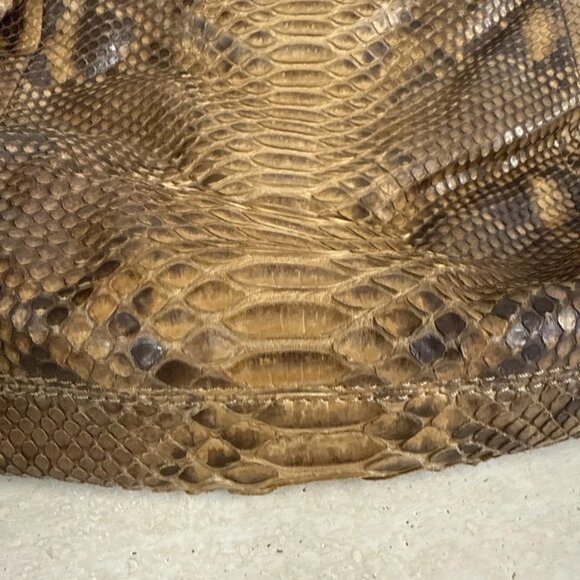 MICHAEL KORS COLLECTION GENUINE PYTHON SKORPIOS RING TOTE ITALY - Picture 4 of 12